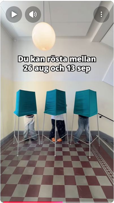 Skärmdump på Tiktok-video med dans.